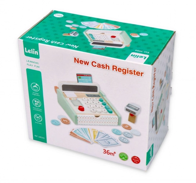 Wooden Pastel Cash Register Toy