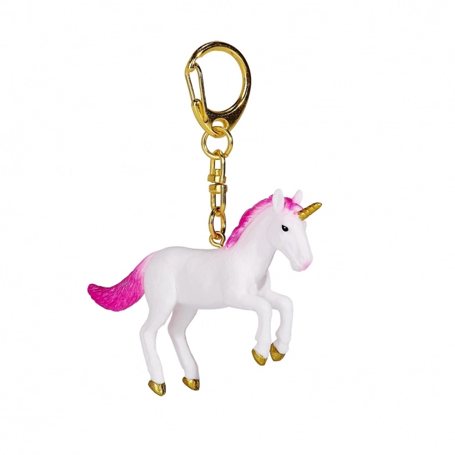 Neon Pink Unicorn Keychain in Leap