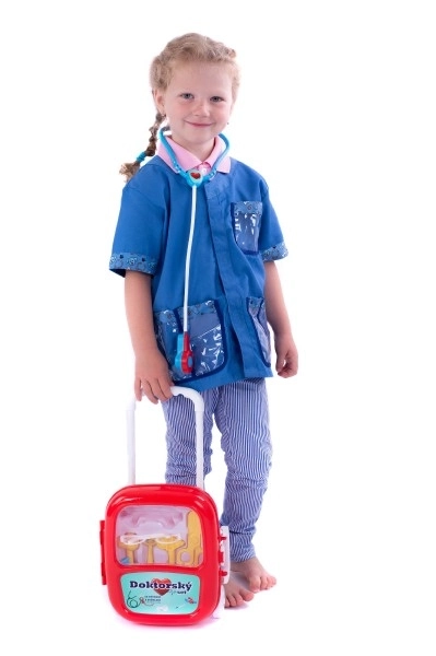 Doctor Play Set With Stethoscope In Wheeled Plastic Case