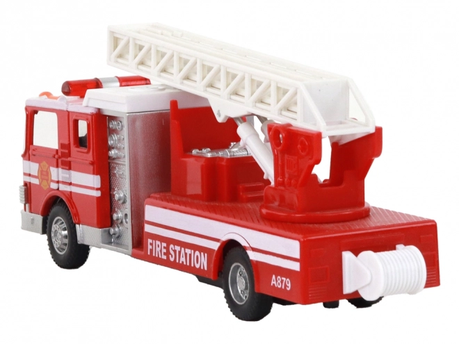 Friction-Powered Fire Truck with Sound and Extendable Ladder