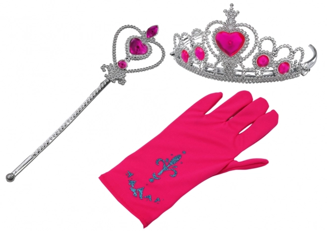 Princess Accessories Set with Wand, Gloves, Crown, and Braids