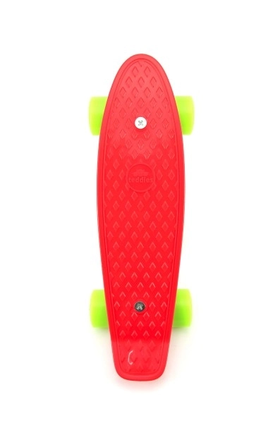 Pennyboard Skateboard for Beginners – Red, green wheels