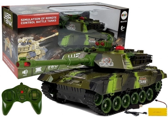 Large Remote Control Tank with Lights and Shooting Sounds