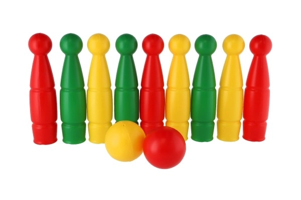 Plastic Bowling Set 24cm 9 Pins + 2 Balls