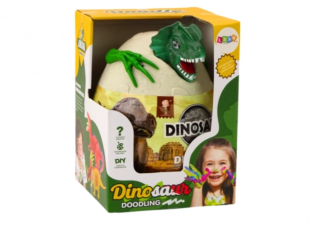 Dinosaur Painting Egg DIY Kit Green