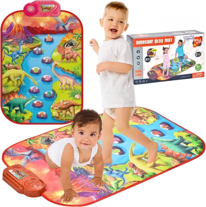 Grande tappeto musicale interattivo Dino per bambini di Woopie