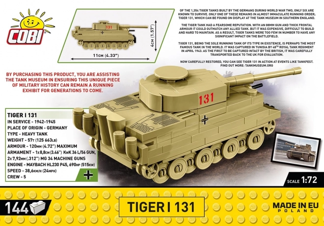 Cobi Tiger 131 Museum Tank Building Set