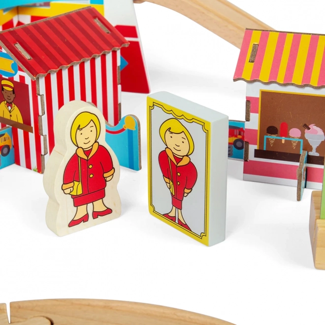 Bigjigs Rail Wooden Funfair Train Set