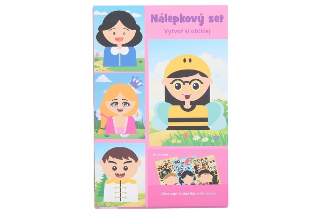 Creative Sticker Set Face 21x14 cm