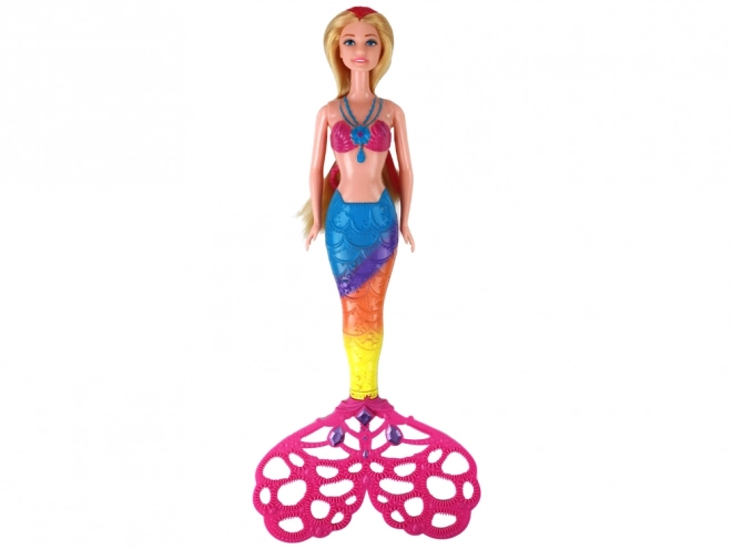 Rainbow Mermaid Doll with Magical Bubble Tail