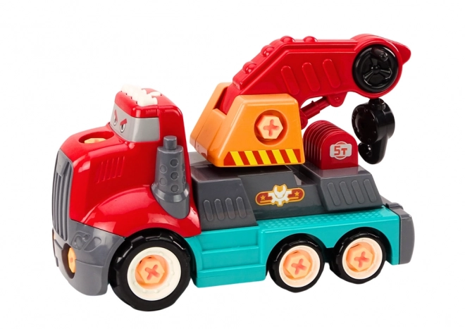 Cartoon Hook Truck DIY Red Crane