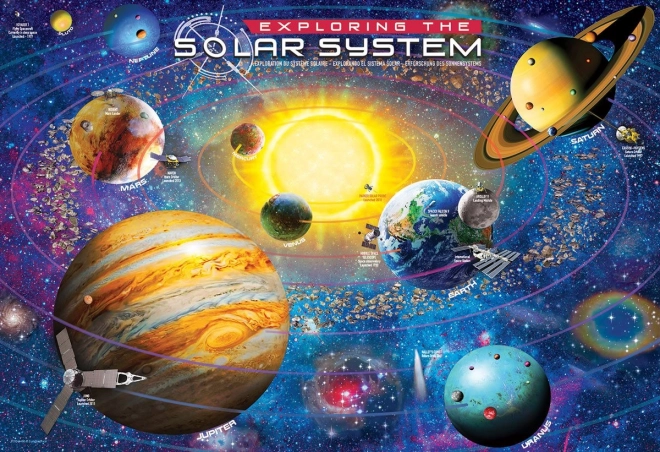 Eurographics Puzzle in Lunchbox Solar System Exploration 100 Pieces