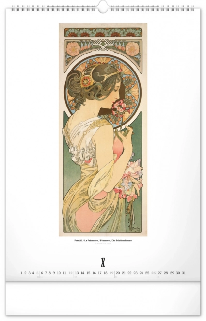 Wall Calendar Alfons Mucha 2025