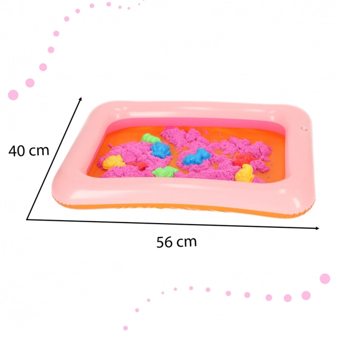 Kinetic Sand Set with Mold and Inflatable Sandbox