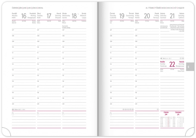 Weekly Planner Aprint Neo 2025 Pink