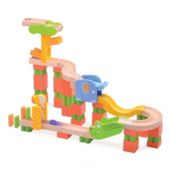 Wonderworld Wooden Marble Run Trix - Safari