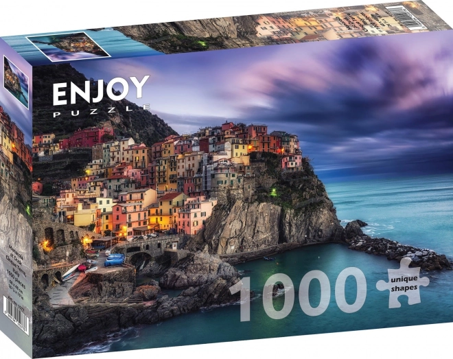 Enjoy jigsaw puzzle manarola at dusk