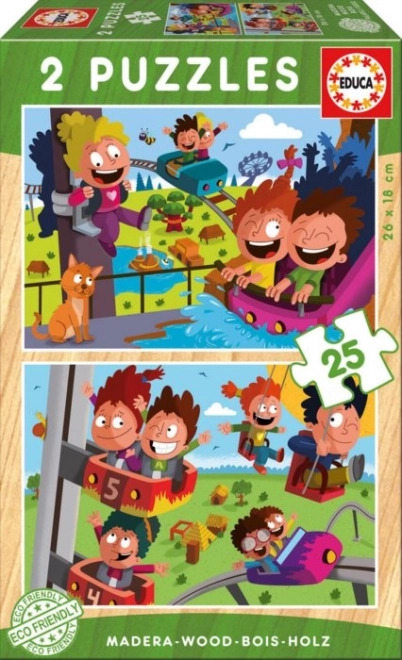 EducA Wooden Puzzles Amusement Park