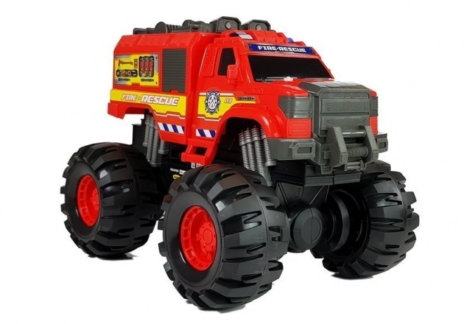 Large Fire Truck Toy with Big Wheels 1:8 Scale