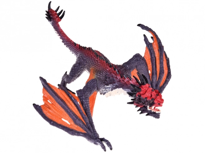 Gray and Orange Dragon Toy Figure