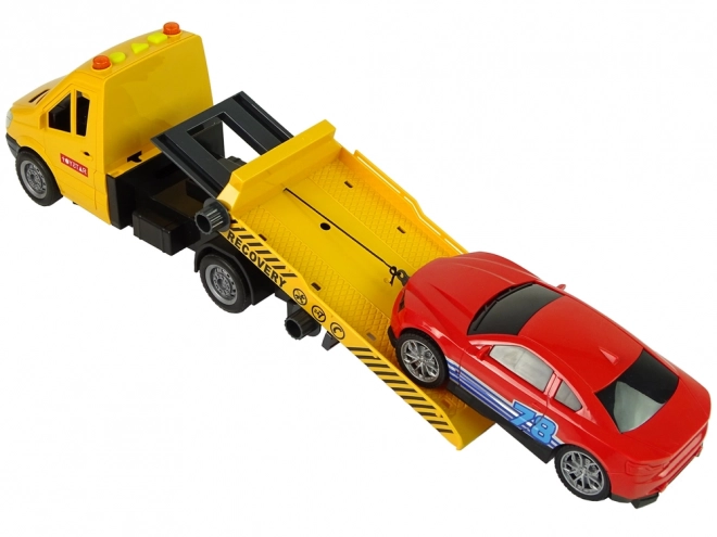 Transport Truck with Car Ramp and Lights