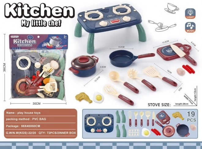 Kitchen Play Set with Stove and Accessories