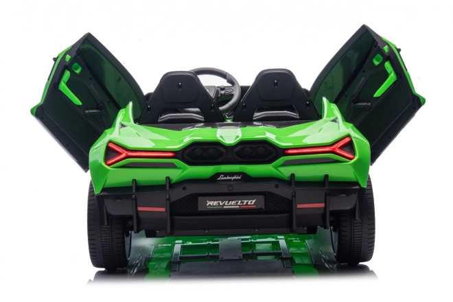 Elektrické auto lamborghini revuelto zelené