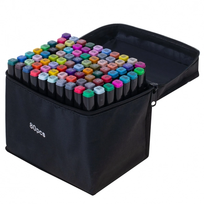 Double-Sided Alcohol Markers Set with Case and Stand