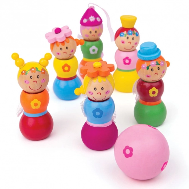 Wooden Fairy Bowling Set