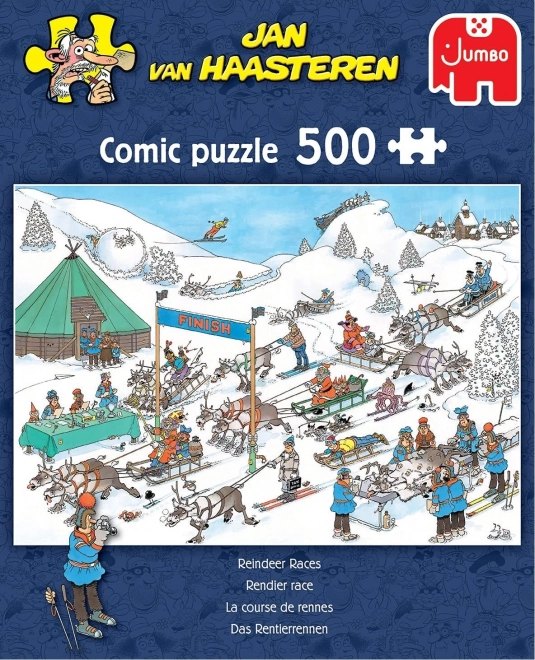 Reindeer Race Puzzle by JAN VAN HAASTEREN - 500 Pieces