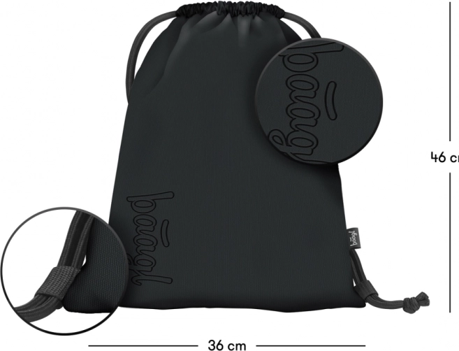 Set Scuola Baagl Skate Max Darkness: Zaino, Astuccio e Sacca