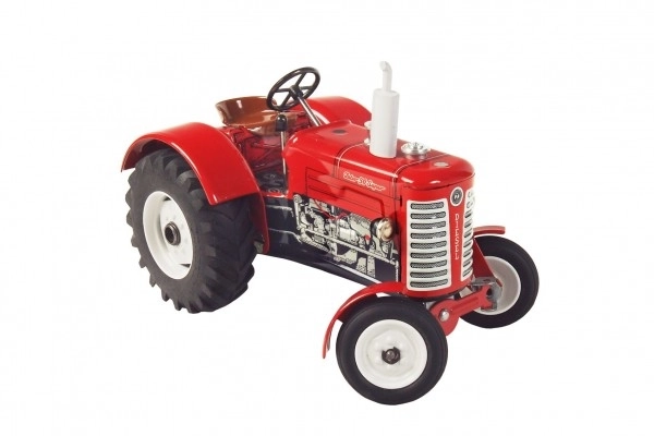 Red Metal Zetor 50 Super Toy Tractor with Key