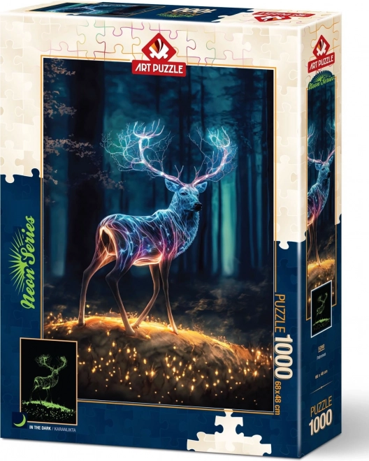 Neon Glow in the Dark Art Puzzle 1000 Pieces