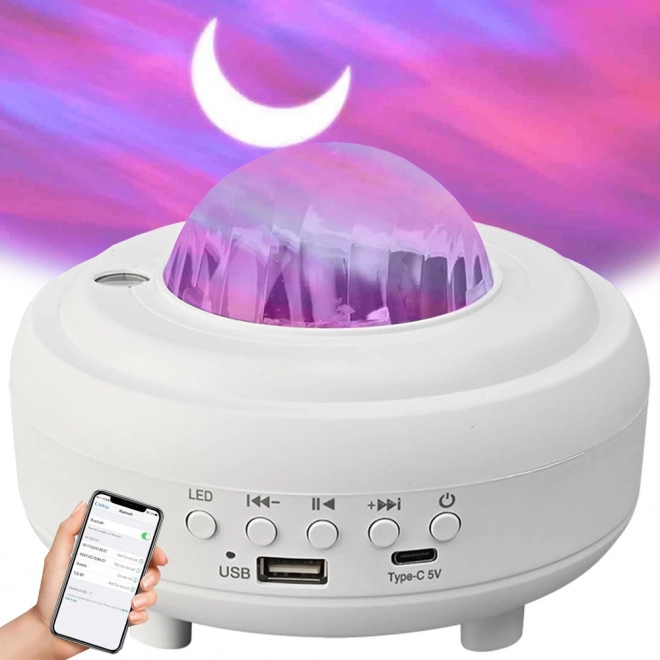 Night Light LED Star Projector with Bluetooth Speaker