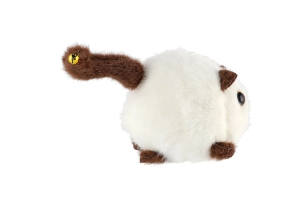 Wind-Up Plush Cat Toy with Twirling Tail