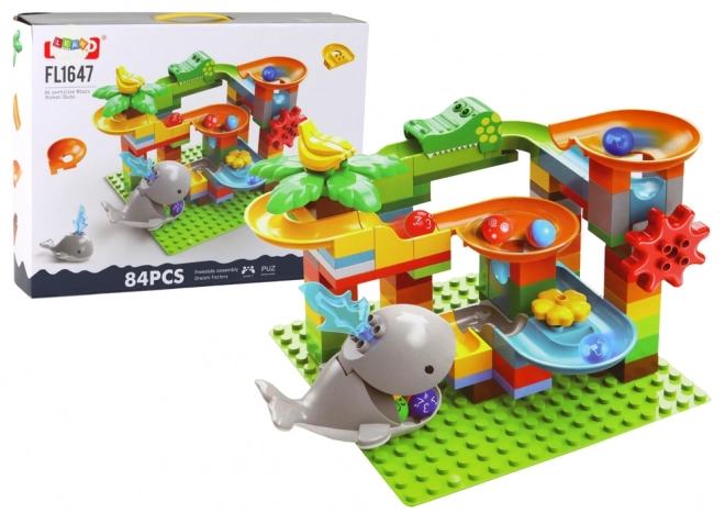 Whale Marble Run Construction Blocks Set