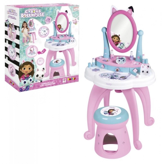 Gabby's Dollhouse Vanity Set with Stool