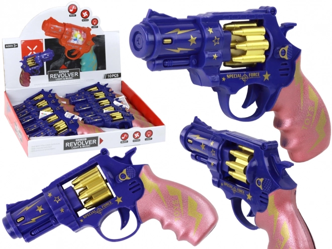 Toy Revolver with Sounds and Lights