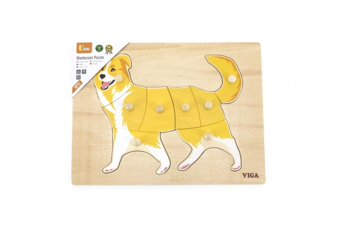 Wooden Montessori Dog Puzzle