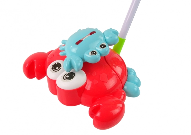 Shining Red Crab Push Toy