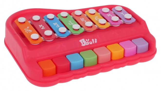 Red Piano and Xylophone Set