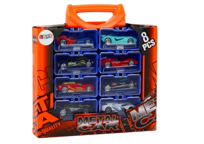 Metal Toy Cars Set in Carrying Case