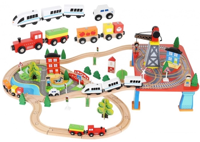 Wooden Battery Operated Train Set