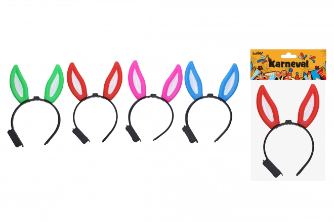 Rabbit Ear Headband with LED Decoration