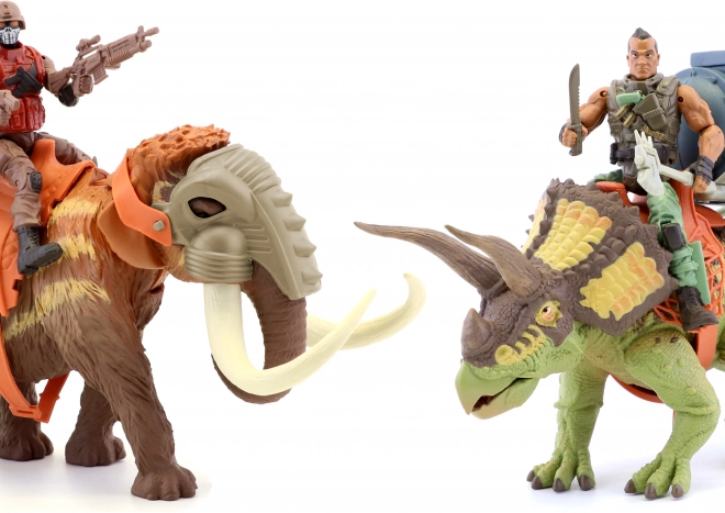 Primal Clash Cavalieri sui dinosauri 25 cm