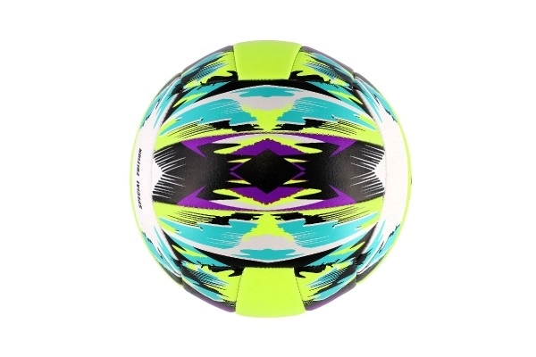 Volleyball ball colorful stitched leather 21cm in bag