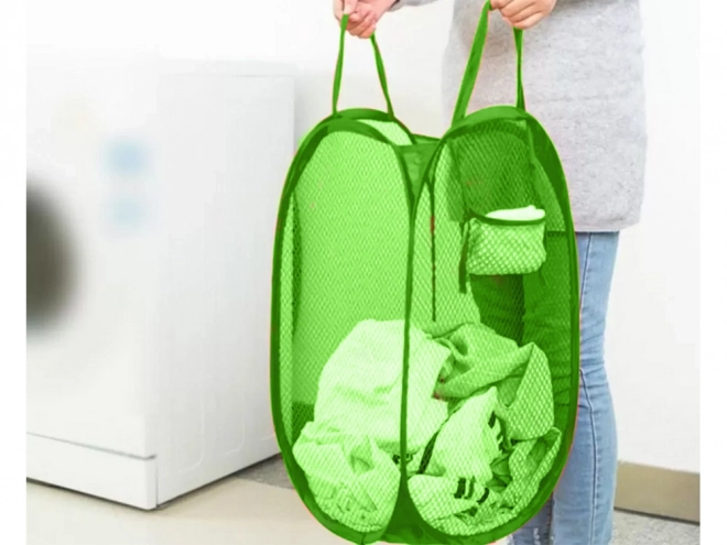 Folding Laundry and Toy Storage Basket with Handles