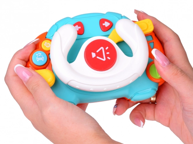 Interactive Sensory Steering Wheel for Kids with Light and Sound