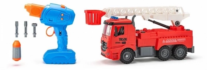 Battery Operated Fire Truck with Assembly Feature