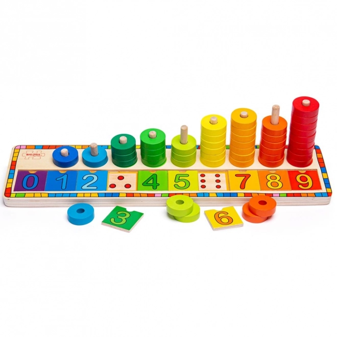 Number Stacking Board by Bigjigs Toys